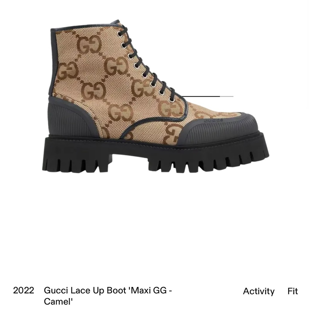 Gucci Lace Up Boot 'Maxi GG - Camel'